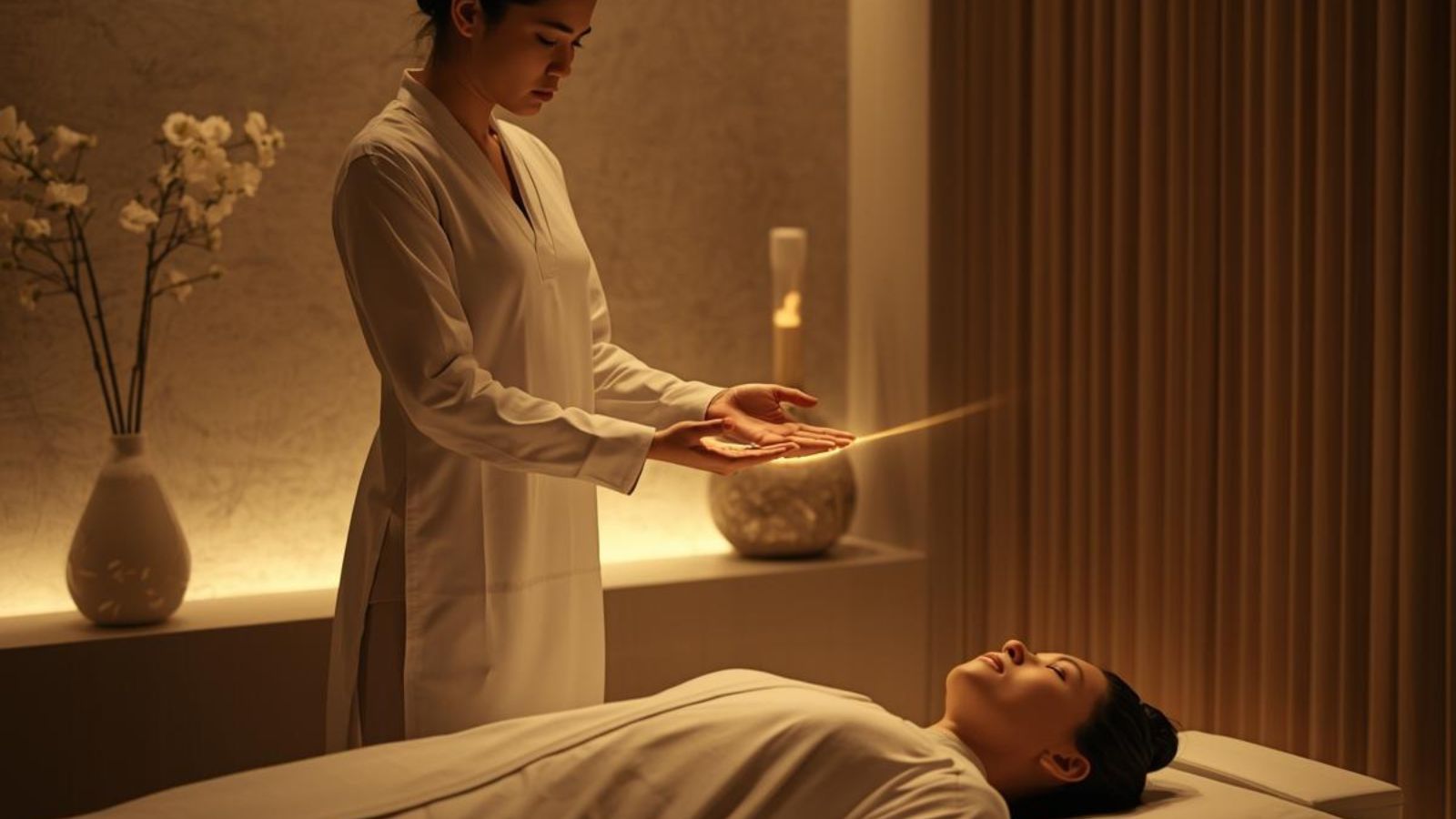 aura cleansing session in Ahmedabad with healer working in auric field