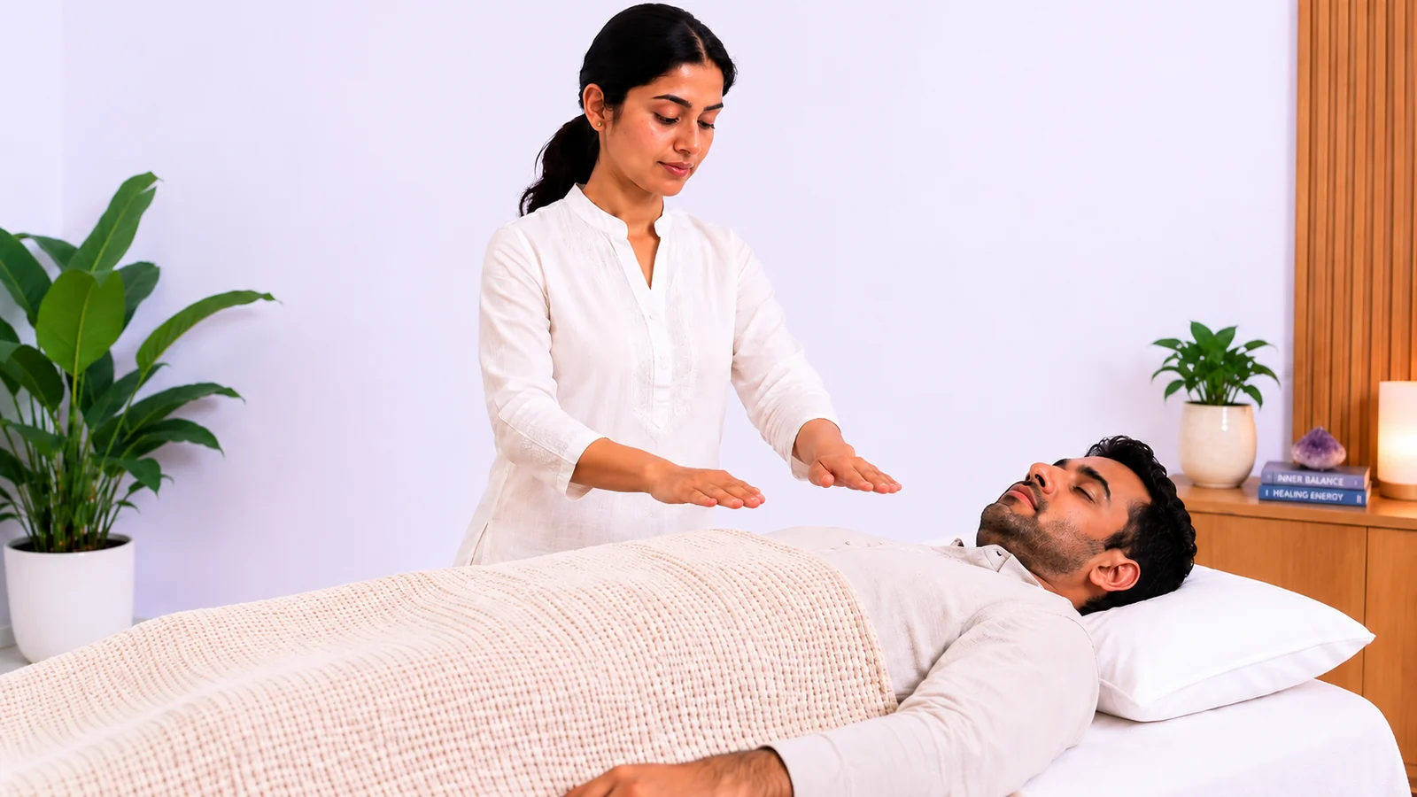 Certified Reiki practitioner providing an In-Person Reiki Session in Ahmedabad